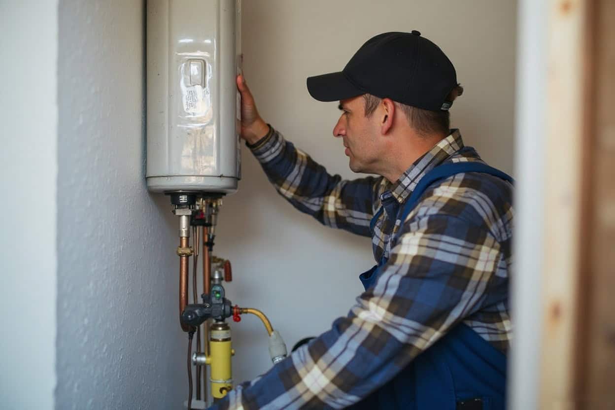 Cajun Maintenance plumber installing a new water heater in Baton Rouge home